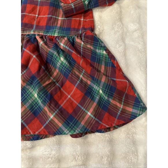 Polo Ralph Lauren Girls Size 6 Dress Red Plaid Button Up Skirt - Picture 5 of 12